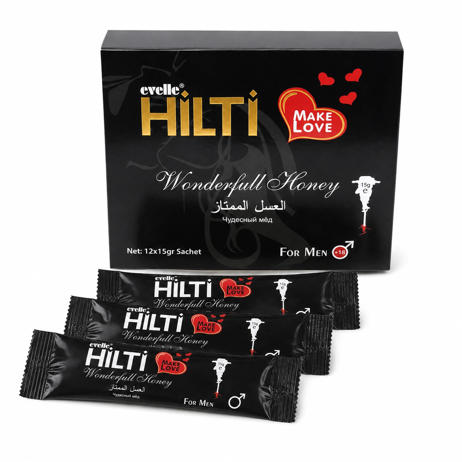 HILTI Wonderful Honey 12×15г – мед со епимедиум | Vitalis Natura
