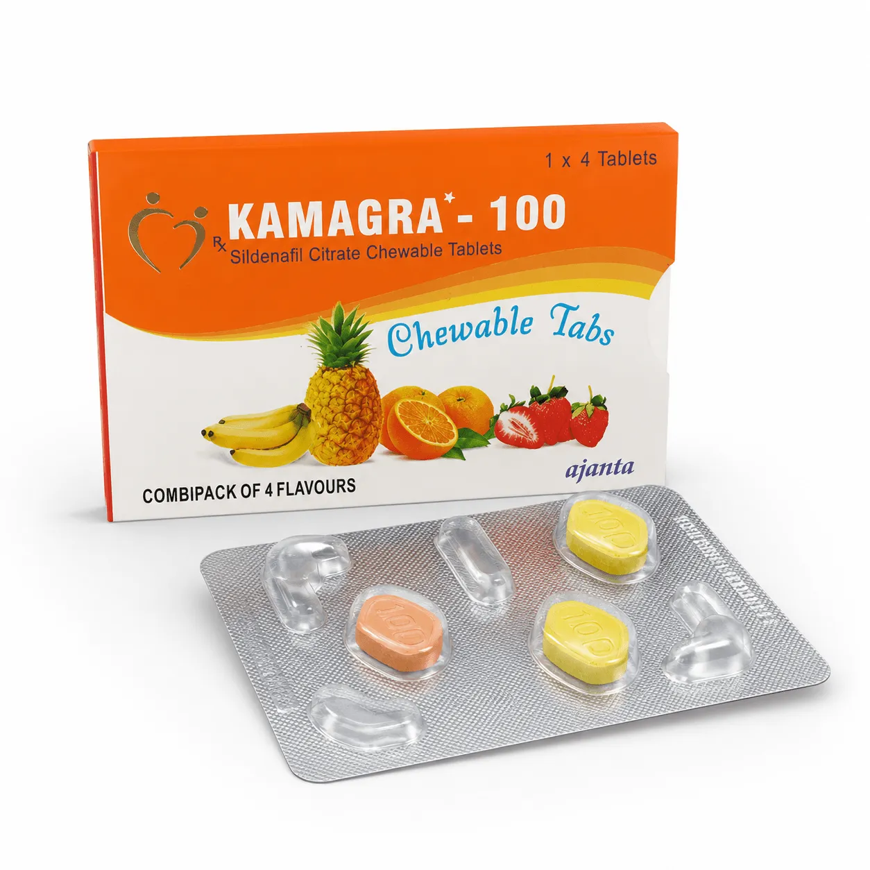 Kamagra Chewable Tabs 100mg – combipack со 4 вкусови | Vitalis Natura