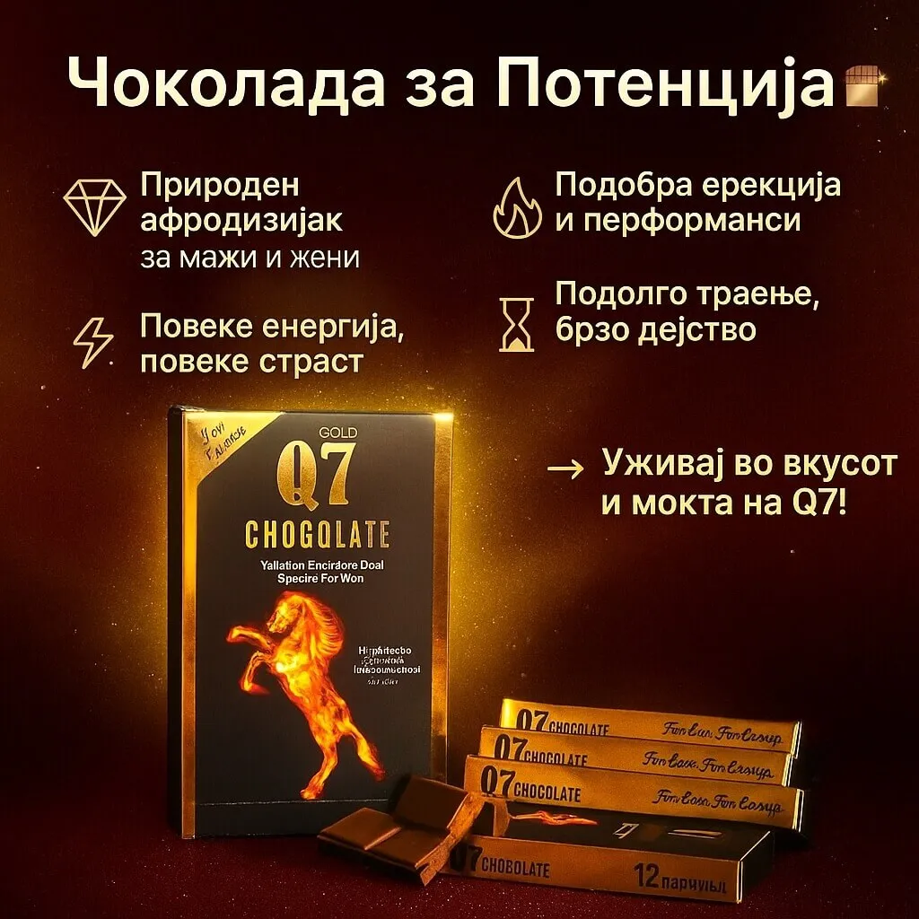 Q7 Chocolate – чоколадо афродизијак за либидо и енергија